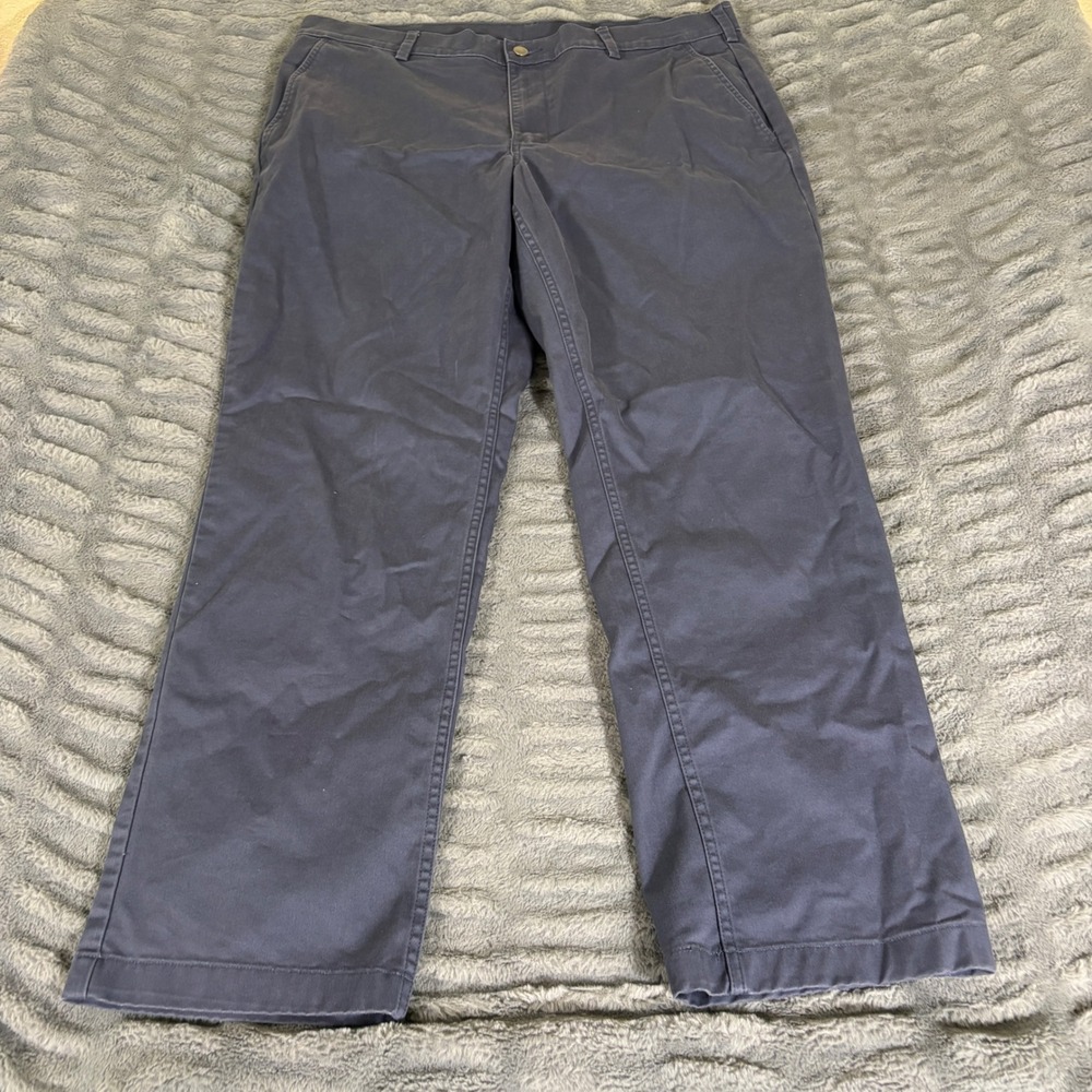 40 Grit by Duluth Trading Mens 40x32 Navy Blue Standard Fit Chino Pants AR439